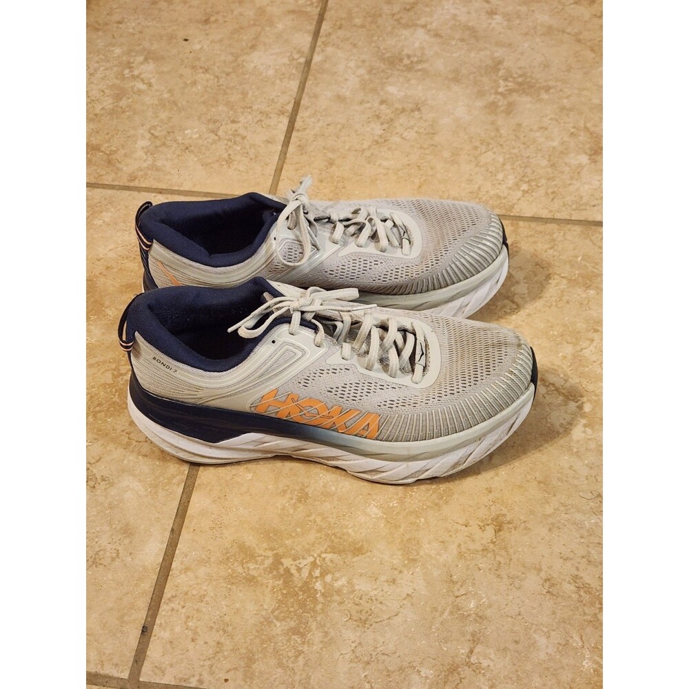 Hoka One One Size 11 D Bondi 7 Gray 1110531-LRBI